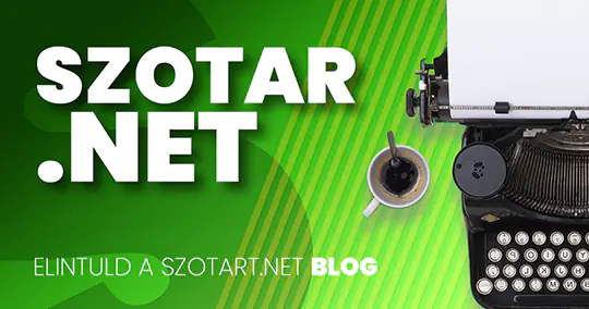 Jó hírünk van: elindult a szotar.net blog